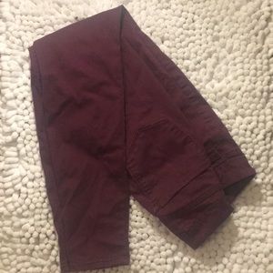 Burgundy jeans